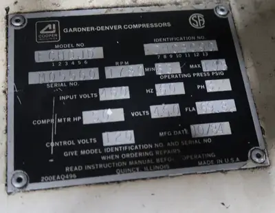 USED 1984 GARDNER-DENVER ECHQJD