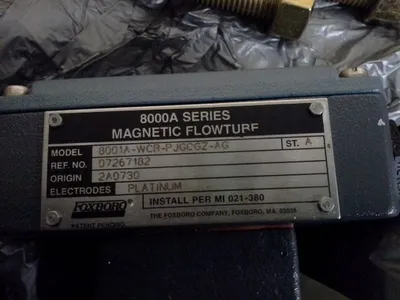 Foxboro Magnetic Flowtube 8000A Series, model 8001A-WCR-PJGCGZ-AG , Size 1", New in Box