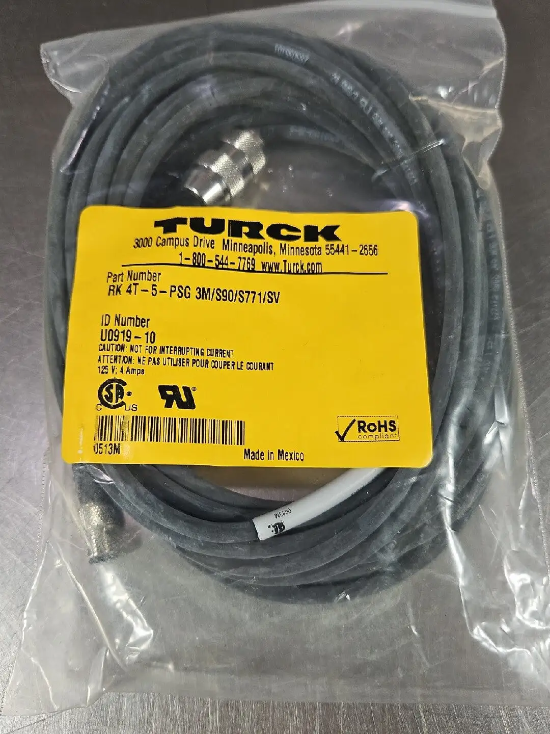 USED Turck TURCK RK 4T-5-PSG 3M/S90/S771/SV