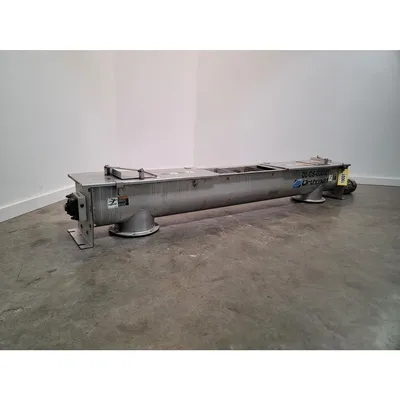 Used 9" dia. Orthman Stainless Steel Screw Feeder Conveyor - Center Feed