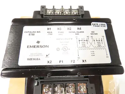 Emerson E750 Control Transformer .75kva Pri 240/480V Sec 120V Type SBE
