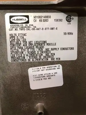Hubbell W01002148850 LED Array 277VAC 30W -NIB