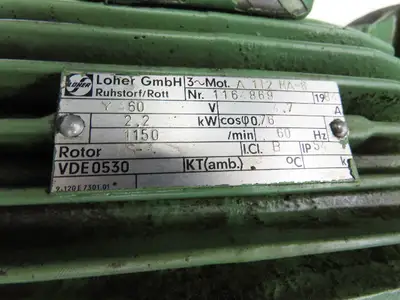 Hydraulic Rotary Gear Pump Loher Motor 2.2kw 1150rpm 460V 3PH