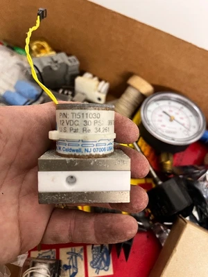 Box of Assorted Industrial Electrical and Pressure Components
