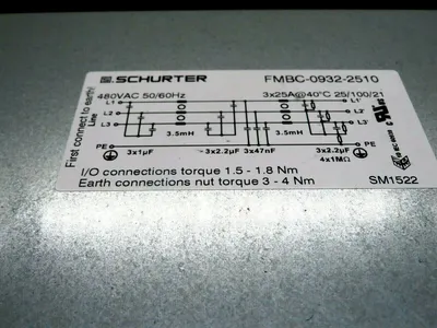 NEW SCHURTER FMBC-0932-2510 LINE FILTER FMBC09322510