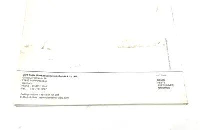 Used LMT FETTE EVOLINE AXIAL ROLLING HEAD MANUAL Misc Industrial Equipment | Maverick Industrial Sales #1105862