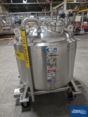 USED DCI Used 600 liter DCI Jacketed Receiver Vessel, Hastelloy C22, 45/150#
