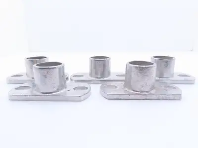 Hollaender 46-7 1-1/4 Speed-Rail Base Flange 1-1/4" Pipe Fits 1.66" OD Lot of 5