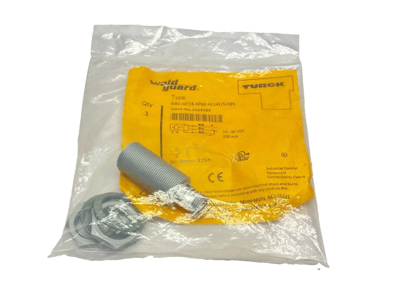 New | in-Stock Turck Weldguard Proximity Sensor, Metal Body 1644789 Proximity Sensors Michigan US | Maverick Industrial Sales #1418961
