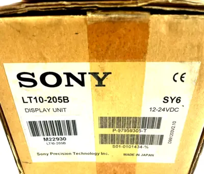 NEW SONY LT10-205B DISPLAY UNIT 12-24VDC LT10205B