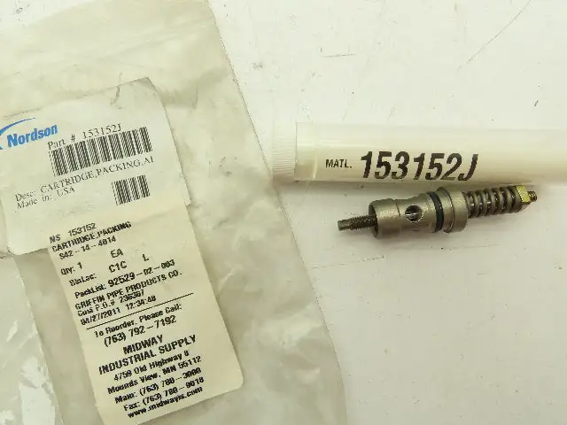 Nordson 153152J A7A Packing Cartridge Automatic Airless Spray Gun Part