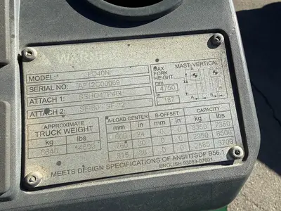 Used 2015 MITSUBISHI FD40N Internal Combustion Forklifts: Pneumatic Tire Utah US | Global Remarketing #1285990