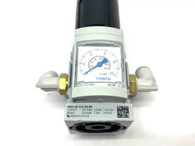 MS4-LR-1/4-D6-AS, 529417 | Festo MS4-LR-1/4-D6-AS Pressure Regulator G 1/4" 529417 w/ Bracket Mount - Used