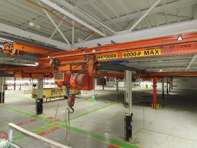Cleveland Tramrail P&H 3 Ton Underhung Bridge Crane 21' Span Magnetek Remote