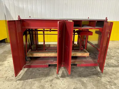 4' X 4' X 7' GONDOLA TRAIN PORTABLE RIGGING & STORAGE BOX w/ RAMP & ROLL OUT CART: STOCK #22008