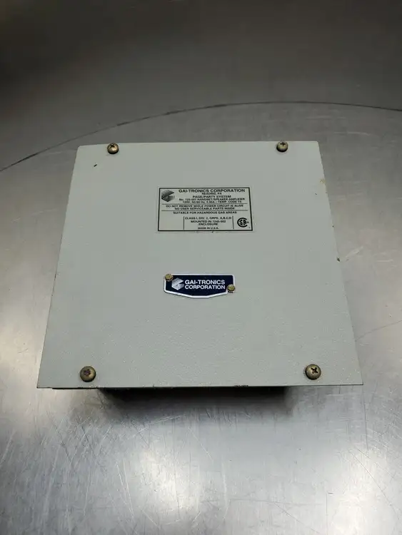 Used Gai-Tronics 723-001 Remote Handset/Speaker Amplifer, 120VAC, 0.46A Amplifiers South Carolina US | Palmetto Automation #1520467