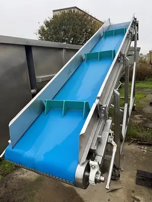 Conveyor, Belt, Incline, 24” W x 13’ L, Stainless Steel, Cleated, 2 HP, #5991605