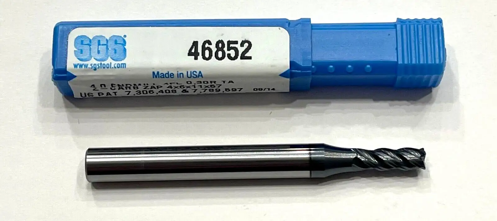 SGS 4mm Carbide End Mill 4 Flute AlTiN Coating USA Made 46852