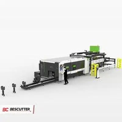 2026 Bescutter FLY PRO 5'X10' | 1500W - 6000W IPG | Fiber Laser Metal Sheet and Pipe Cutter Full Enclosure with Parallel Shuttle Table