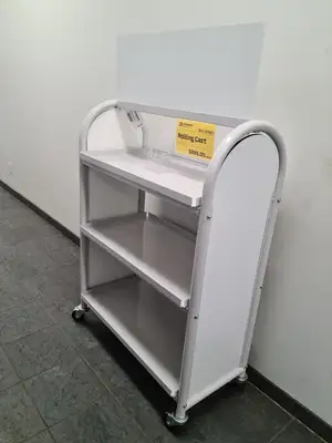 33" x 18" x 47" 3-Shelf Rolling cart w/ 3" Swivel Casters