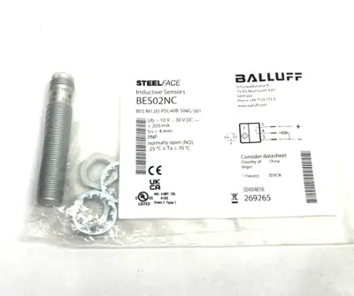 New | in-Stock Balluff Inductive Sensor High-Pressure Resist. BES M12EI-PSC40B-S04G-S01 Proximity Sensors Michigan US | Maverick Industrial Sales #1506040