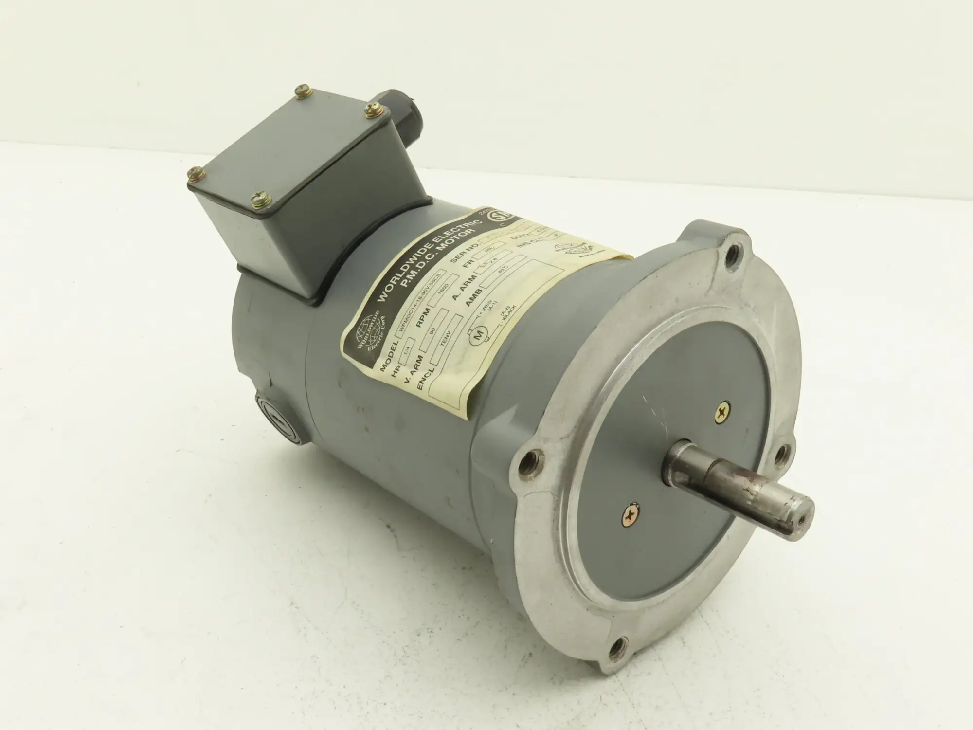 Worldwide Electric WPMDC14-18-90V-56CB DC Motor 90VDC 1/4Hp 1800 RPM 56C