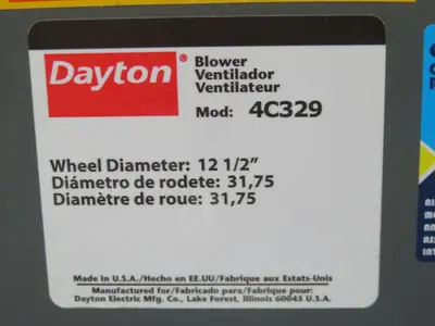 Used DAYTON 4C329 Blowers Texas US | Aucto #1461184