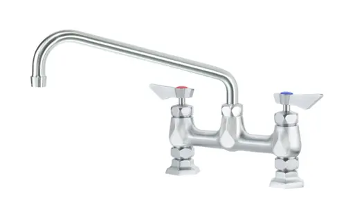 Krowne DX-912 Deck Mount Faucet w/ 12" Swing Spout - 8" Centers