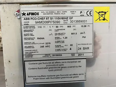 USED 2011 AFINOX CHEF 8T - 9AMO09PI7S090