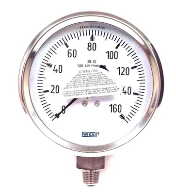 NEW WIKA 9767460 PRESSURE GAUGE 160 PSI TYPE 232.53 4" 1/4 NPT LM