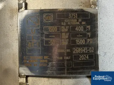 USED B E Peterson, Inc. 4" x 60" BE Peterson Distillation Column Reboiler Unit, 316 S/S, 200#