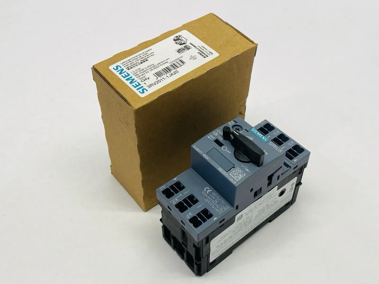 3RV2011-1JA20 | Siemens  SIRIUS Motor Protector Circuit Breaker 7-10A 600V - New Other