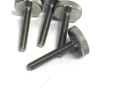 91746A376 | Knurled-Head Thumb Screw, 10-32 Thread, 1-1/4" Long LOT OF 4 - New – Open box