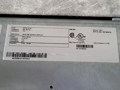 USED 2015 ABB ACS550-U1-077A-6