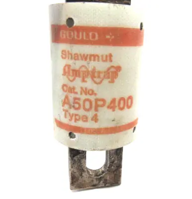 LOT OF 2 USED GOULD SHAWMUT A50P400 FUSES TYPE 4