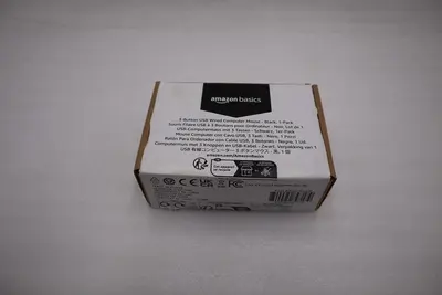 LOT OF 4 - Amazon Basics 3-Button Wired USB Computer Mouse Black STOCK H225A