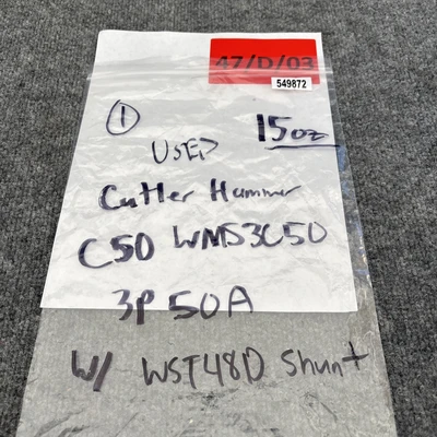 Used Cutler-Hammer C50 WMS3C50 Circuit Breakers California US | Davliegogo LLC #1707497