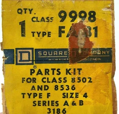 NEW SQUARE D 9998-FA-81 CONTACT KIT SIZE 4 TYPE F 9998FA81