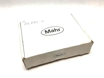 USED MAHR DIMENSIONAIR 2-JET AIR RING GAUGE W/ GUIDE CHUTES & BASE PLATE