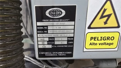 105 CFM Una-Dyn Powermax HP Pump, w/ 2" Hopper, 5 HP