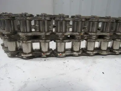 RS60 12' Double Strand Rivet Roller Chain Nickel Plate