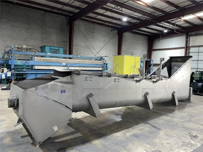 24" Diameter x 20'6" L Wolfking Stainless Incline Screw Conveyor