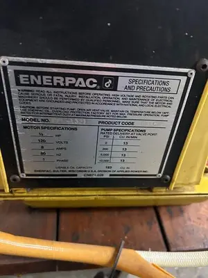 8469-220 Enerpac Model DEM1321 Twin Cylinder Bench Model Hydraulic Press