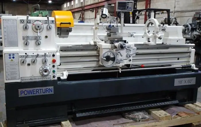 18" X 60" "NEW" POWERTURN PRECISION LATHE, WITH 3.14" SPINDLE BORE