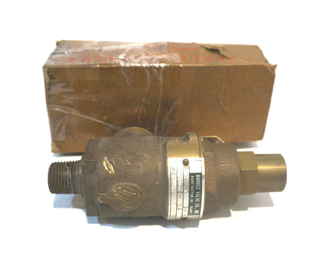 NEW KUNKLE MODEL 20 SAFETY RELIEF VALVE 1/2"
