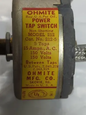 Used OHMITE 212-5 Miscellaneous Equipment (Electrical & Power) | Surplus Asset Holdings #1189571
