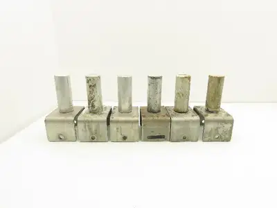 3.75" Tabletop Bottle Conveyor Leg Stand Mounting Bracket Aluminum Pipe Lot of 6