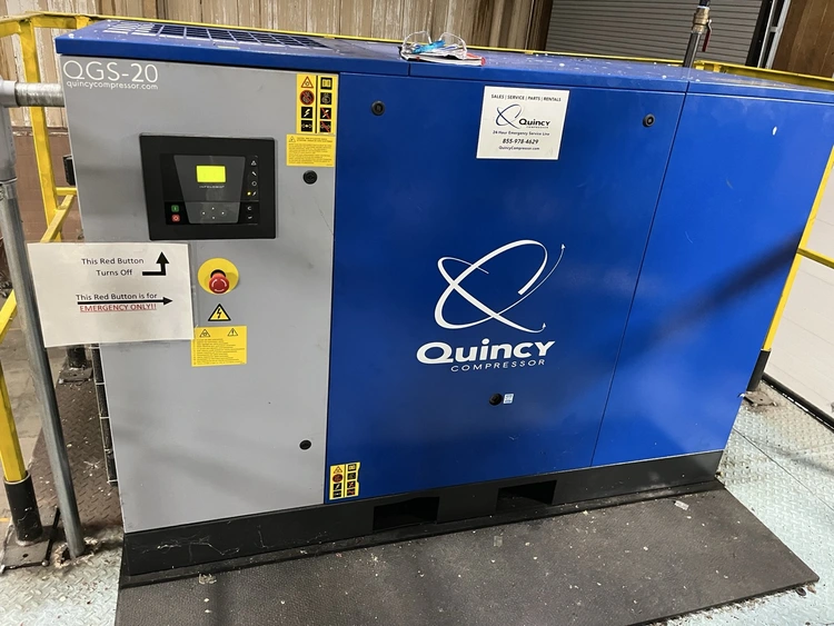 Used 2015 QUINCY QGS-20 Rotary Screw & Sliding Vane Air Compressors Iowa US | Revelation Machinery #828674