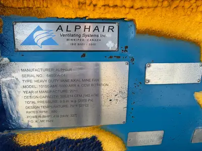 Used 2011 ALPHAIR 10150-AMF-5500-ARR-4-CCW Axial Fans British Columbia CA | Lenmark #1442914