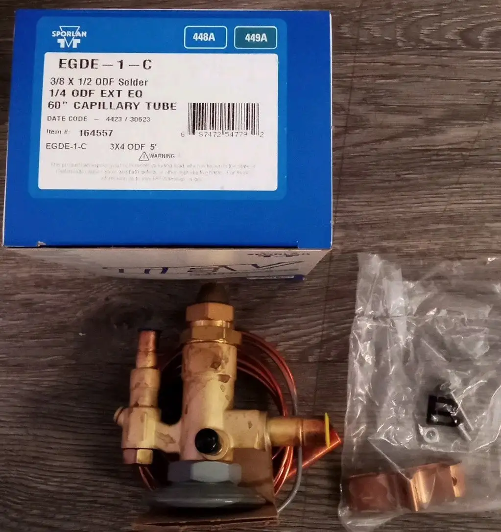 Used Sporlan Sporlan thermostatic expansion valve Edge -1-C PN(164557) Chiller & Refrigeration Parts US | Infinity wholesale & Supply LLC #1305716
